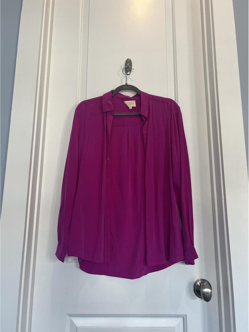 Sézane Magenta Long Sleeve Blouse Size 38